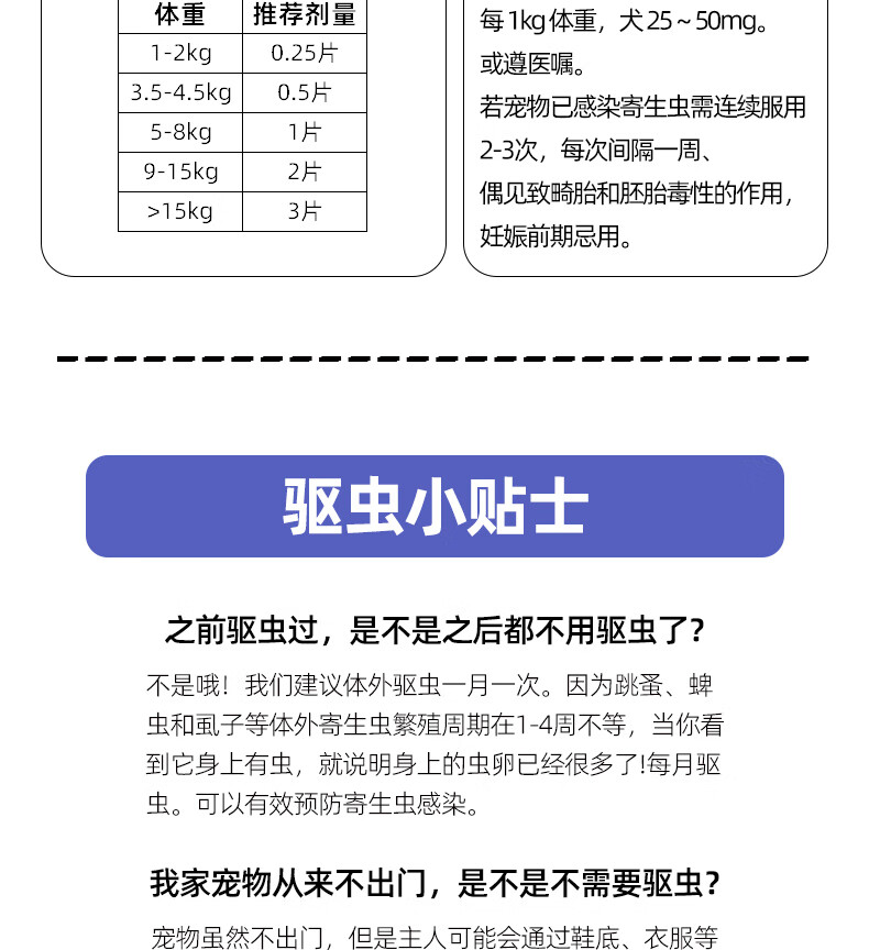 14，非潑羅尼滴劑狗狗專用敺蟲葯狗躰外同敺滴劑除蜱蟲去虱子除跳蚤寵物除蟲葯打蟲葯 非潑羅尼滴劑+阿苯達唑片