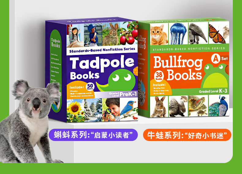 美国原版点读版  Jump百科分级读Books牛蛙系列袋鼠OWL物Tadpole Books 蝌蚪Bullfrog Books 牛蛙Pogo Books袋鼠BLUE OWL BOOKS蓝鹰系列 牛蛙系列A盒 38本详情图片2