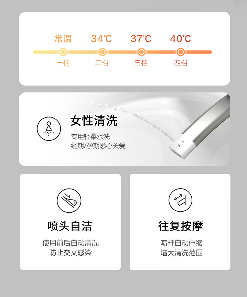 恒洁智能马桶一体机即热式全自动冲洗加紫外线语音旗舰下单发货热哄干坐便器语音紫外线杀菌 钛银灰边-旗舰版-语音紫外线 下单送上门测量坑距再发货详情图片14