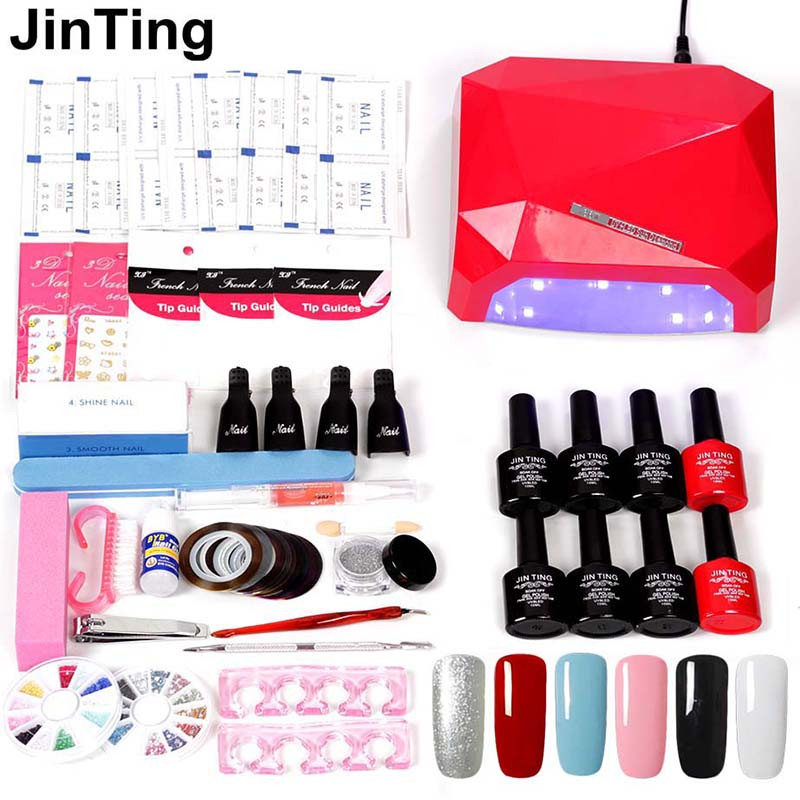 

Jinting Red, Набор для гель-гель для геля для ногтей с лампой