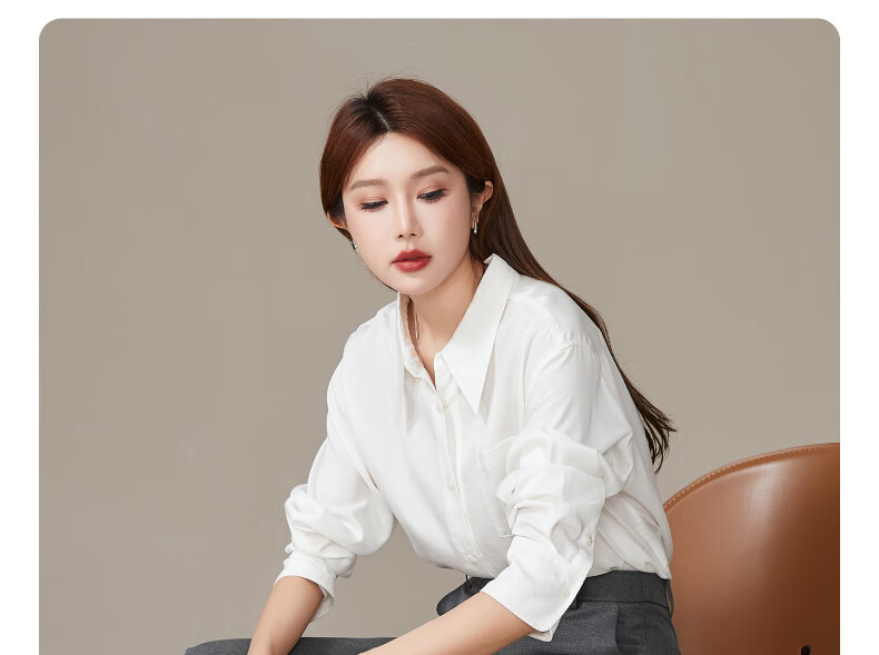ESE-Y Spring New Nine-Point Gray Casual Pants for Women, TR Color-Spun High-Waist Cigarette Version Straight-Leg Trousers, Black, Size 27 16