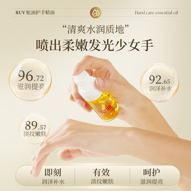 RUV白云山蛇油护手霜长效保湿滋润冬季防干防冻裂手干燥粗糙护手精油 【1支体验装】12H长效滋润双手
