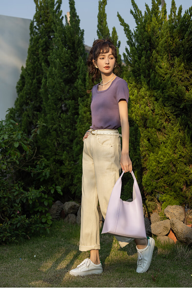 Mishow [] Women's Square Neck Short Sleeve T-Shirt 2026 Spring Summer New High-End Crop Top 43