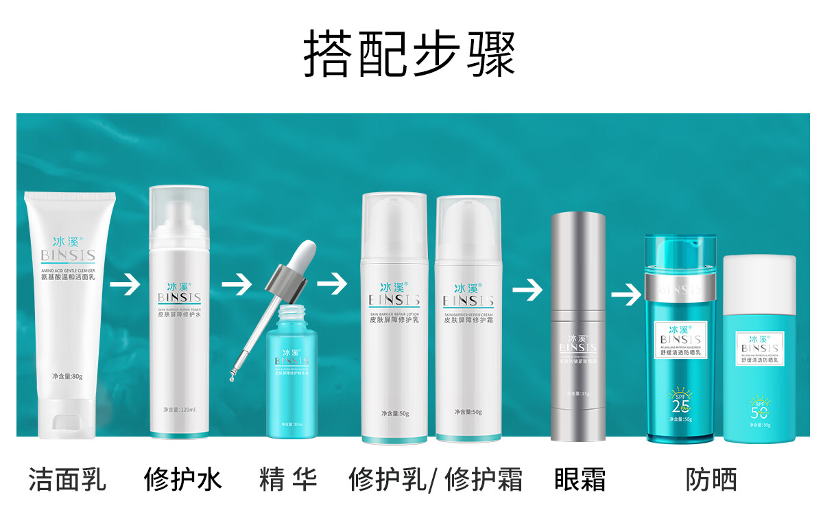 冰溪皮肤屏障修护水120ml 舒缓肌肤敏感肌肤爽肤水化妆水补水
