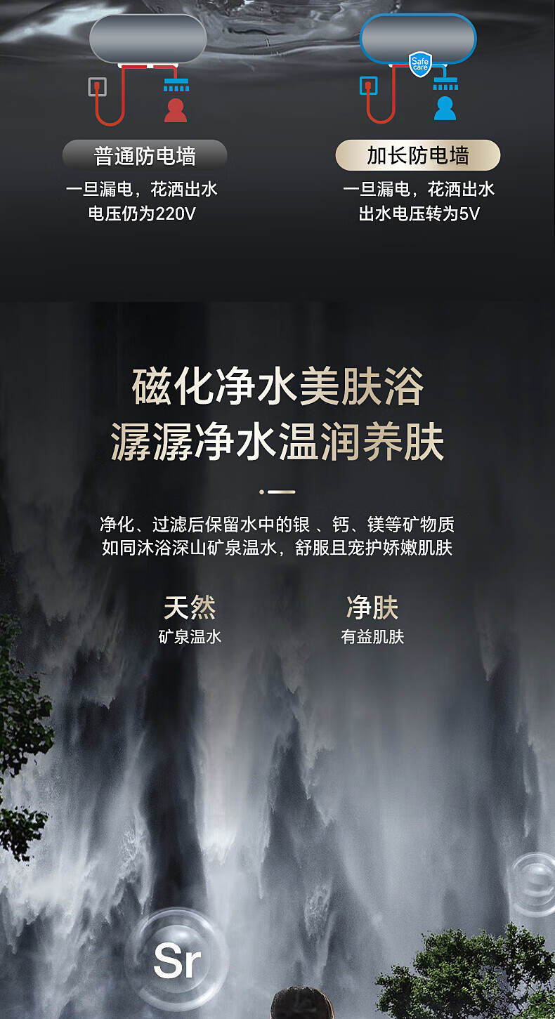 荣事达【免费上门安装】热水器电热水器卫生间50L洗澡户型出租房家用圆桶储水式速热一级能效40升50升60升出租房小户型卫生间洗澡 50L 【出水断电】2200W速热+安全续航详情图片11