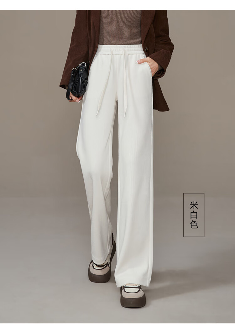 ESE-Y Fleece-Lined Slim Straight Pants for Women, High-Waisted Slimming Autumn And Winter Thick Long Trousers, Black, Size 26 (One Chi Nine) 15