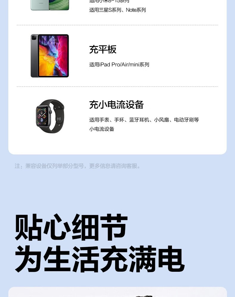 品胜移动电源10W20W22.5W可苹果充电支持高铁飞机选 数显充电宝10000/20000毫安 便携双向充电可上飞机高铁支持苹果华为小米 10W｜10000毫安｜苹果白详情图片13