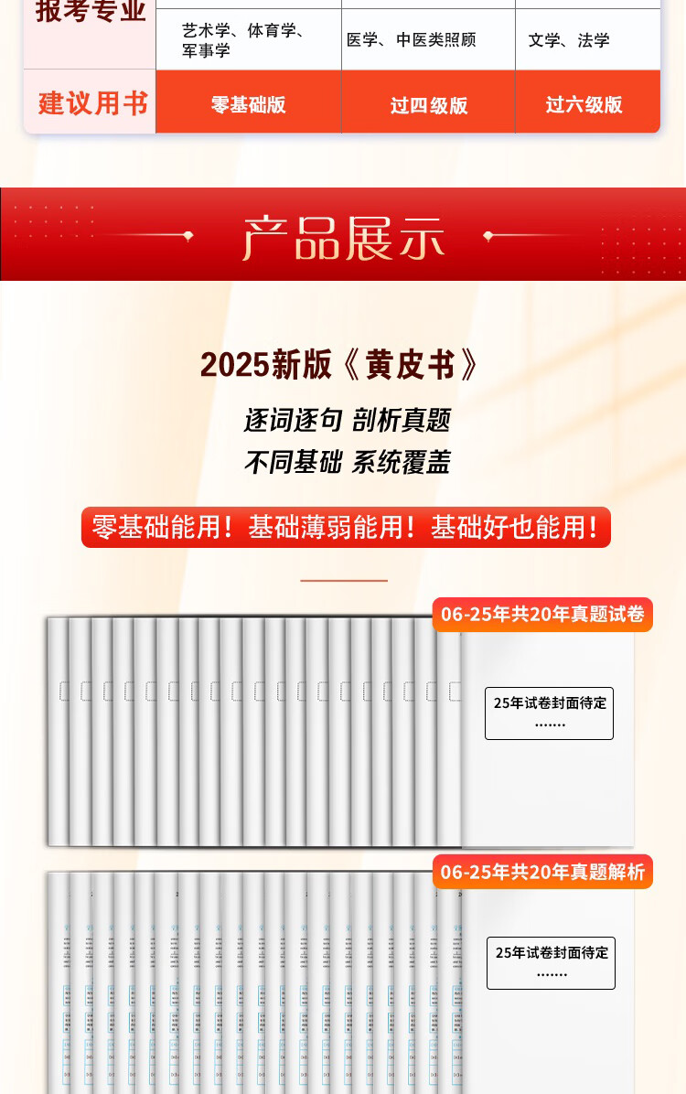 【版本可选 现货先发】官方店 202真题黄皮书解析2026英二6/2025张剑黄皮书考研英语一二真题全套2005-2025年历年真题解析2026北教版逐词逐句世图版 冲刺黄皮书【英二】19-24年真题+解析详情图片10