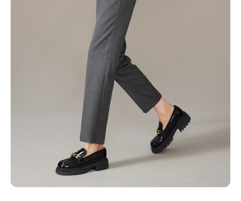 ESE-Y Spring New Nine-Point Gray Casual Pants for Women, TR Color-Spun High-Waist Cigarette Version Straight-Leg Trousers, Black, Size 27 3
