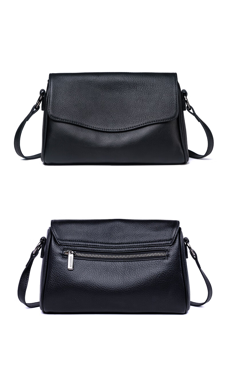 AudiJia Genuine Leather Women's Bag 2026 New Middle-aged Mom Small Square Underarm Crossbody Bag Birthday Gift 13