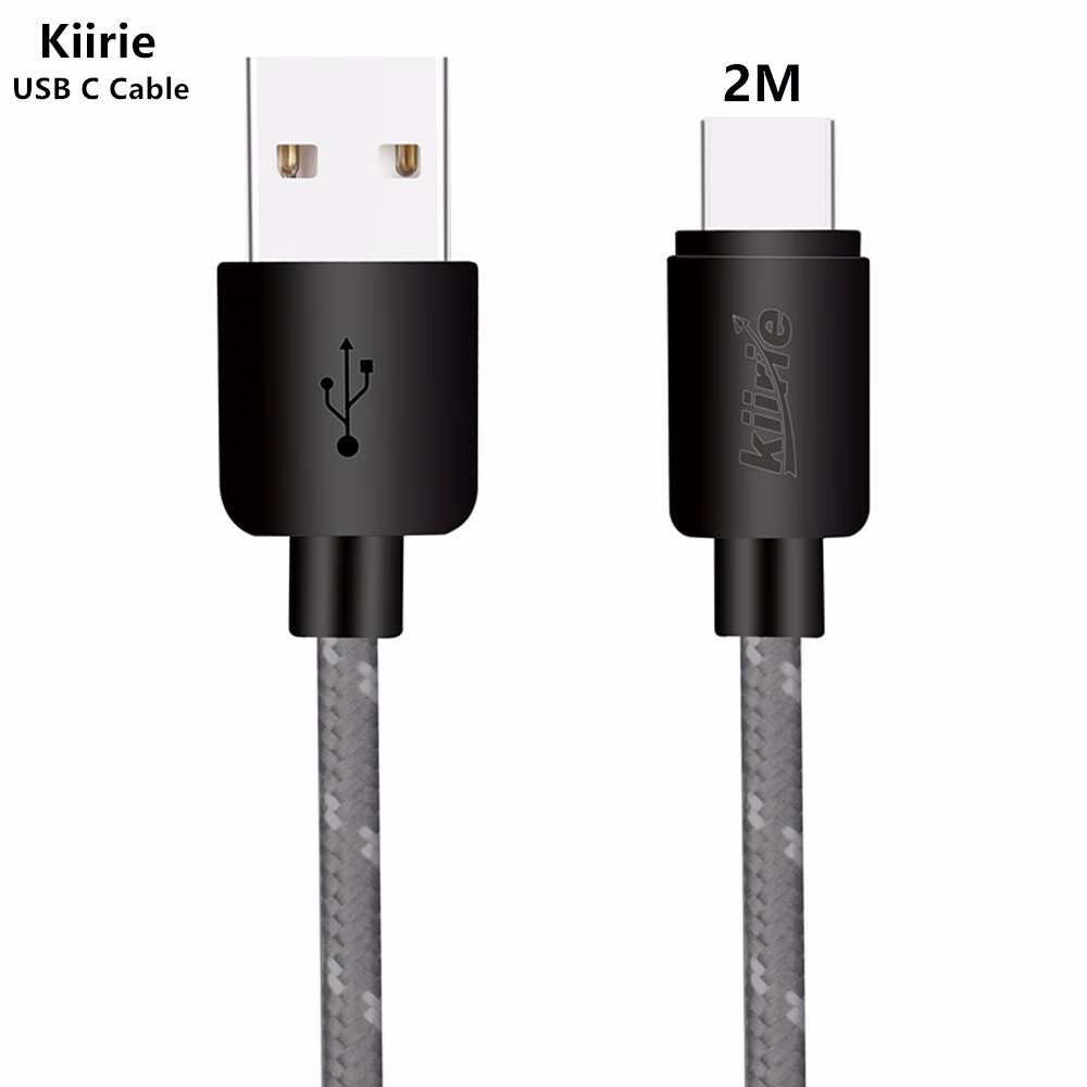 

kiirie Черный цвет Нейлоновый плетеный USB-кабель, USB Тип C Тип кабеля c Кабель для зарядки кабеля для быстрого зарядного устройства Кабель USB 30