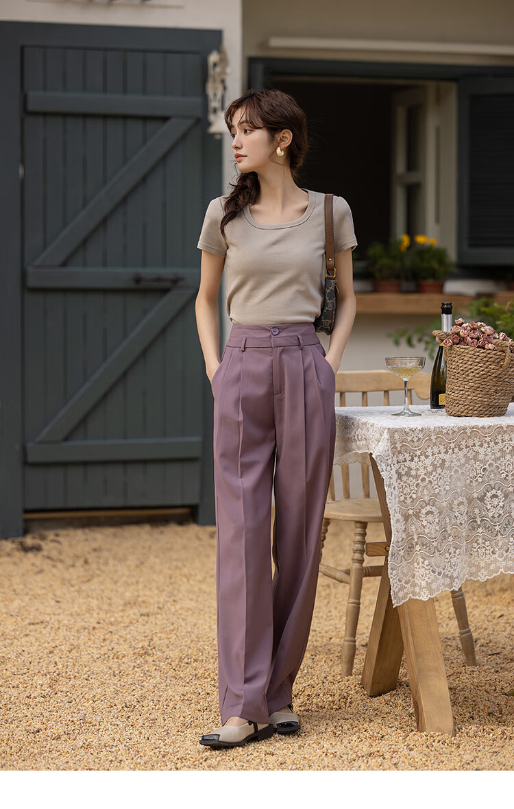 Mishow [] Women's Square Neck Short Sleeve T-Shirt 2026 Spring Summer New High-End Crop Top 33