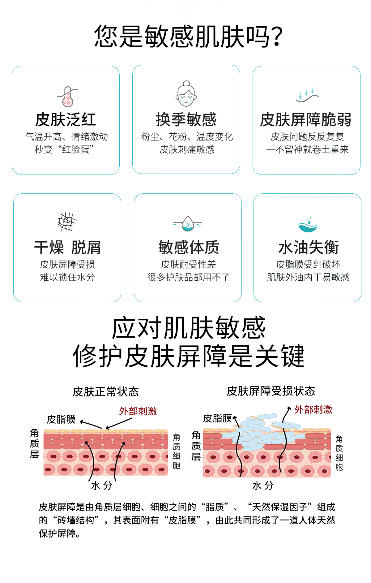 冰溪皮肤屏障修护霜50g敏感肌肤补水保湿滋润秋冬乳液面霜