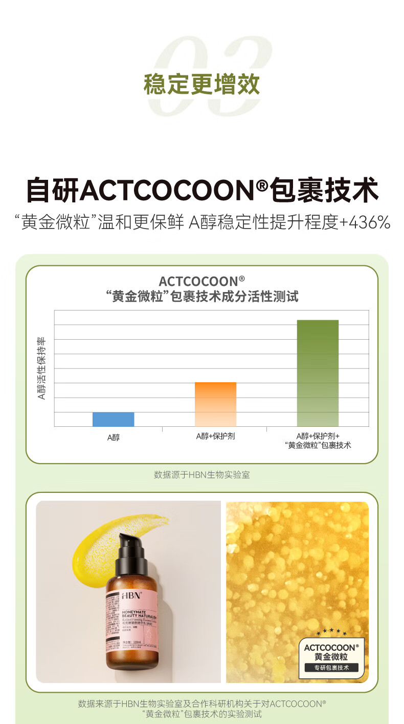 HBN【38同价】视黄醇精华乳液双a醇抗皱提拉紧致淡化皱纹补水保湿 120ml