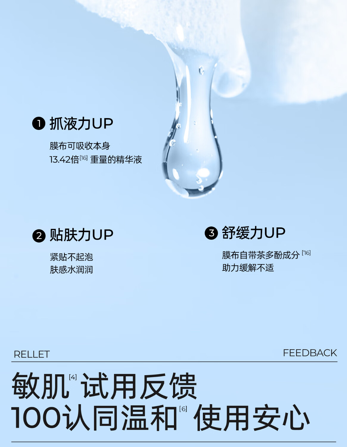 颐莲玻尿酸原液修护面膜28g*10片 补水保湿修护 3盒装