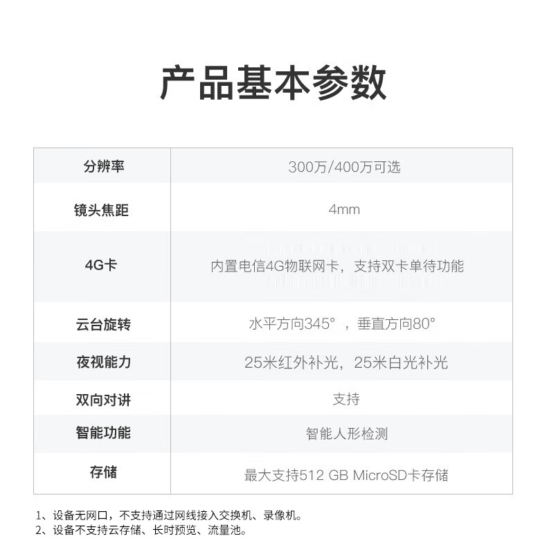 海康威视4G摄像头监控器全彩家用太阳家用太阳能摄像头流量插卡能摄像头家用室外360度全景高清夜视球机 手机远程 可插卡 400万【终身流量/无需充值】太阳能 60w30A 下单送内存卡详情图片21