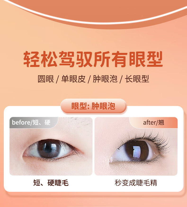 格蒙（GECOMO）一夹卷翘睫毛夹 便携式持久定型广角局部眼睫毛卷翘器 广角款