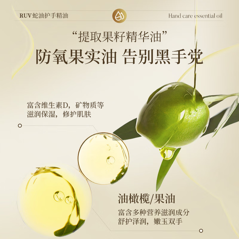 RUV白云山蛇油护手霜长效保湿滋润冬季防干防冻裂手干燥粗糙护手精油 【1支体验装】12H长效滋润双手