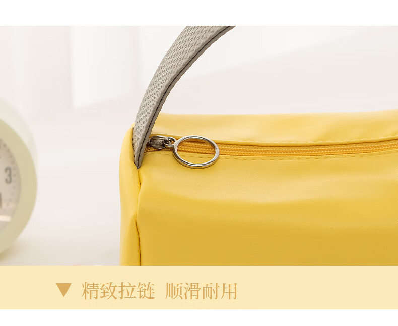 南暖美妆护肤美妆工具手提新糖果色皮质大容量化妆收纳整理便携洗漱包 【浅紫色】 1件