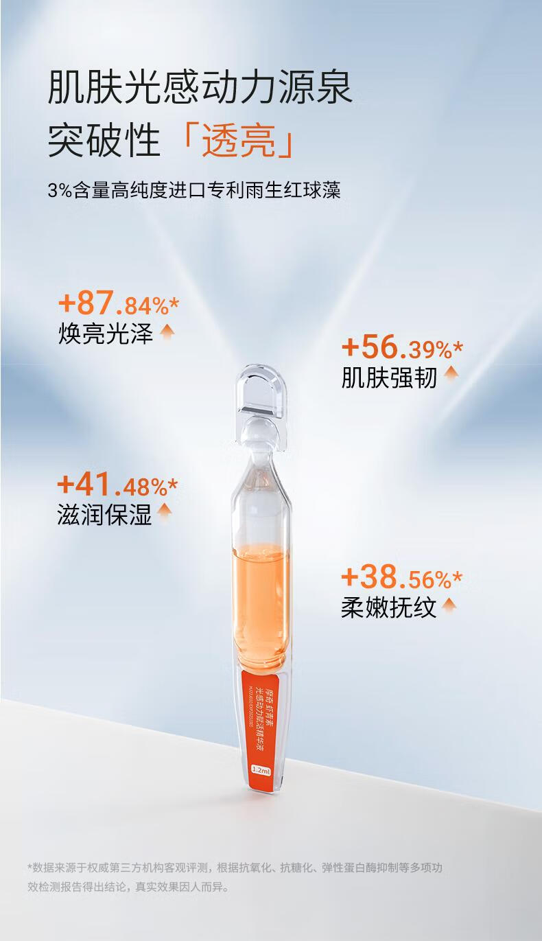 摩奇虾青素抗皱次抛精华液滋润保湿提亮紧致减黄抗氧补水精华次抛原液 虾青素光感次抛3盒 总 70支