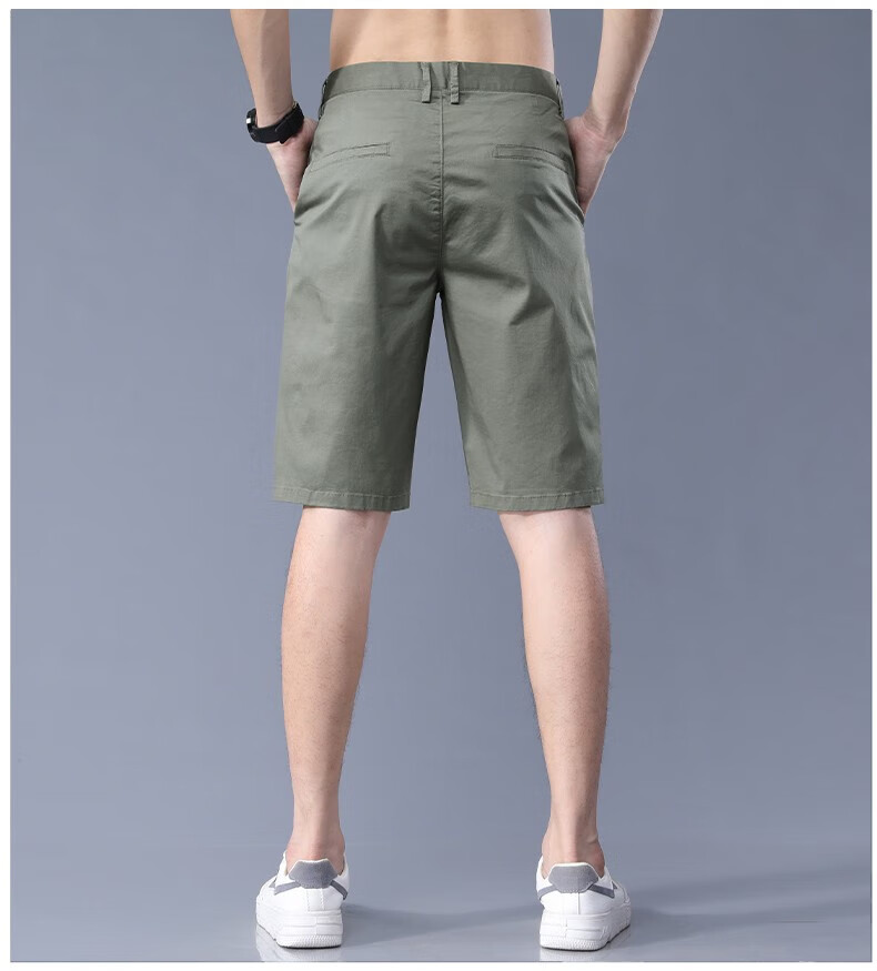 Jeanswest Men's Summer Solid Color Casual Versatile Five-Point Shorts New Sports Ice Silk Cool Straight Pants 20