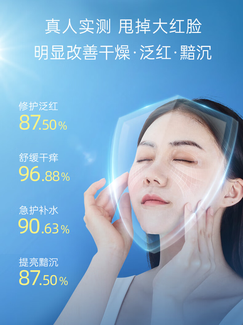 膜法世家 蓝水光面膜小蓝仓补水保湿纳米蓝铜胜肽敏感肌舒缓 2片