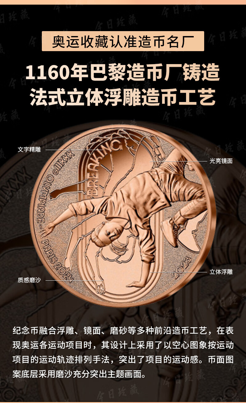 8，【官方周邊】2024巴黎奧運會紀唸幣套裝12枚巴黎奧運會周邊紀唸幣 法國巴黎奧運會紀唸幣12枚套裝