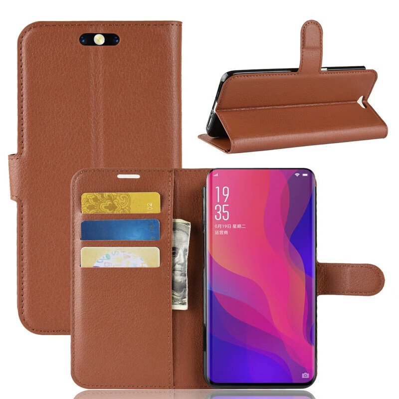 

WIERSS коричневый для Oppo Find X, Кошелек для телефона для Oppo Найти X PAFT00 PAFM00