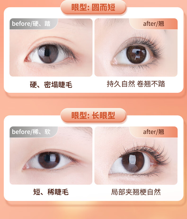 格蒙（GECOMO）一夹卷翘睫毛夹 便携式持久定型广角局部眼睫毛卷翘器 广角款
