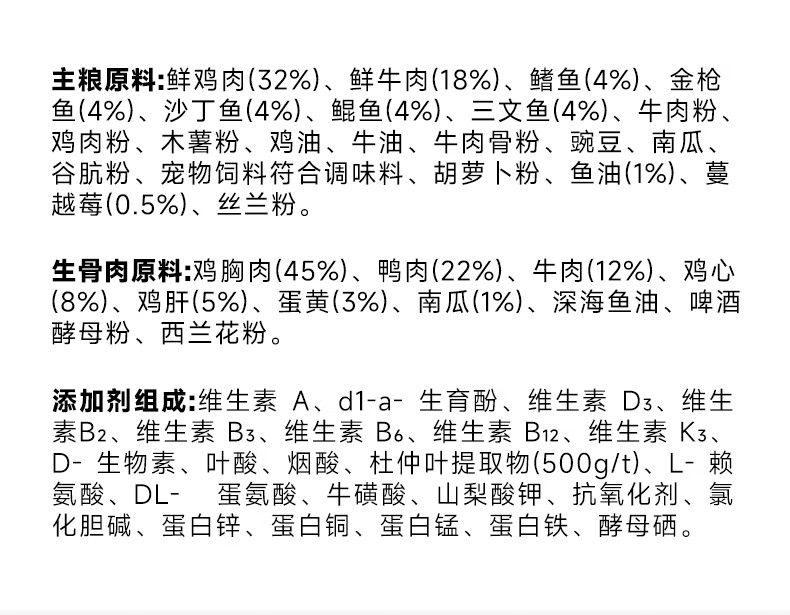 19，愛堡仕【甄選廠家】凍乾生骨肉雙拼貓糧高蛋白全價貓糧2kg【嘗鮮裝】300 【嘗鮮裝】180g（60g*3包）