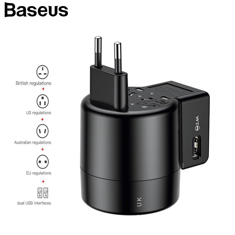 

Baseus черный, USB-зарядное устройство