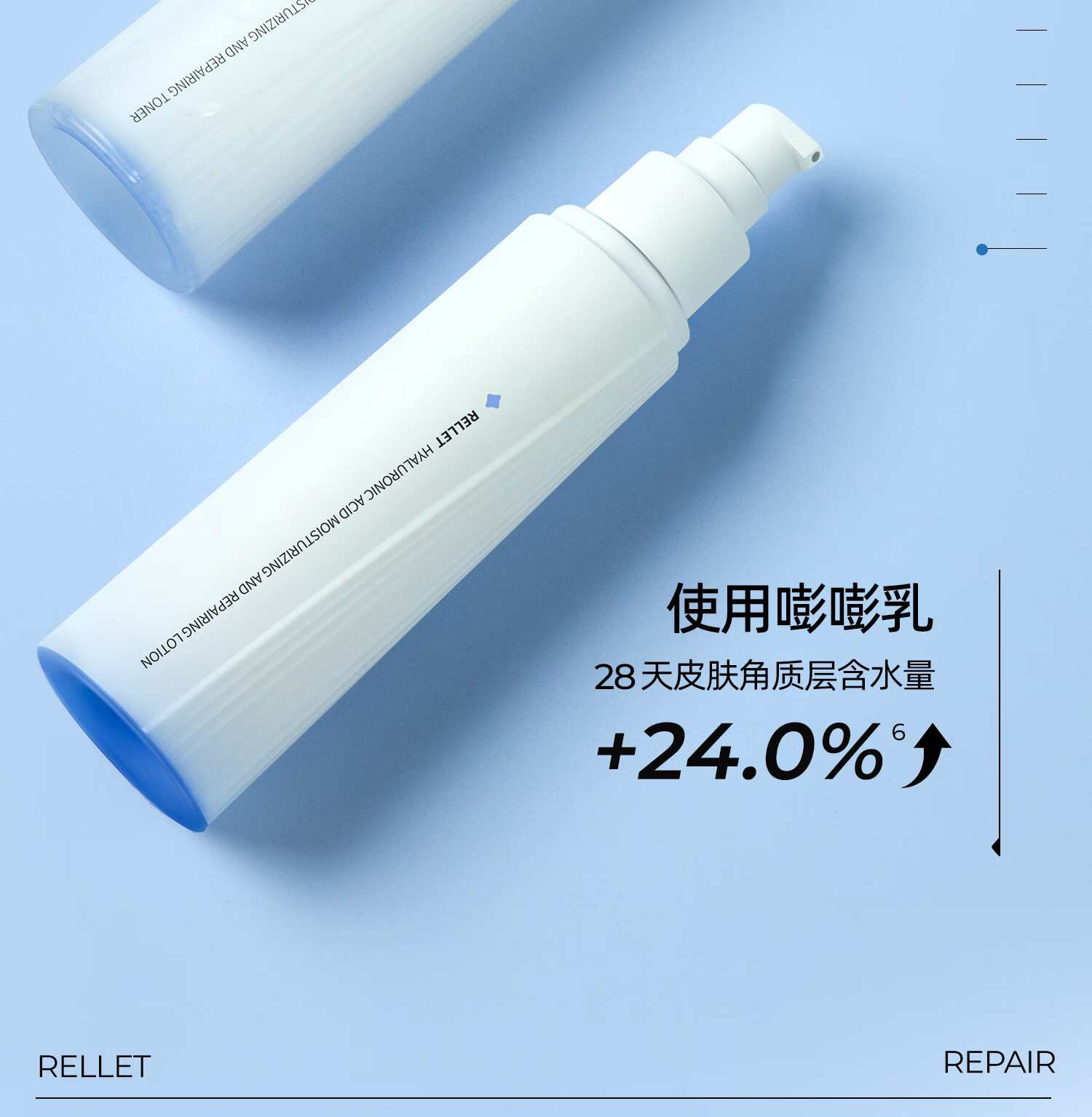 颐莲玻尿酸嘭润修护水乳 高保湿补水修护舒缓水乳组合