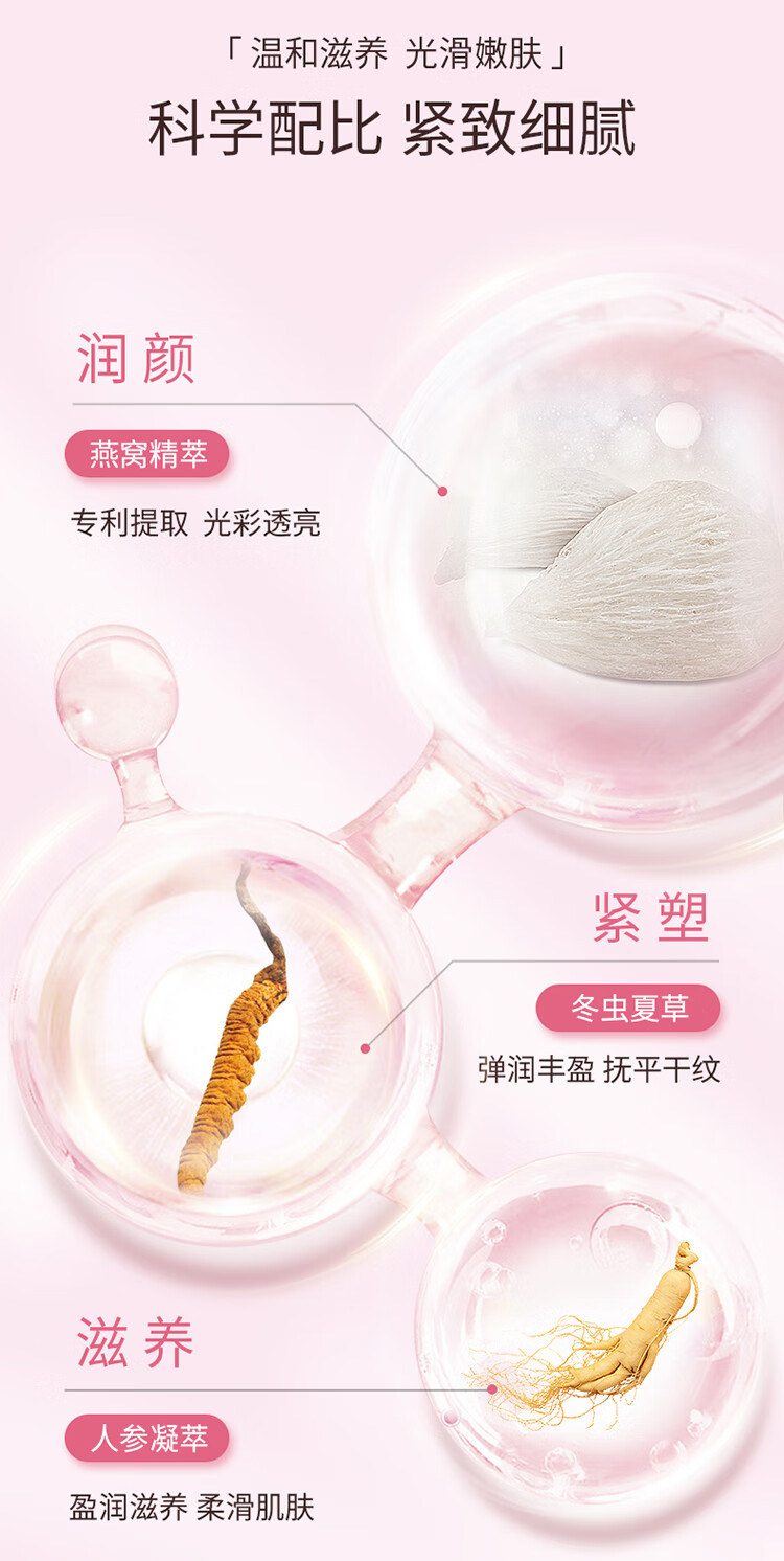 屈臣氏（Watsons）【屈臣氏】classic燕窝补水保湿水润白皙润白面膜女全新升级 沁润虫草紧颜面膜 6片