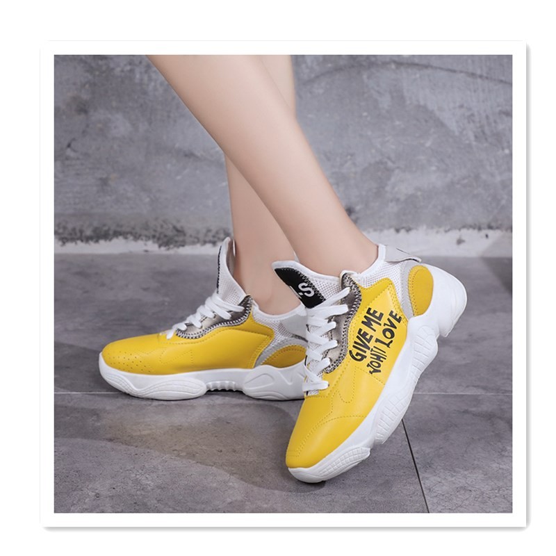 

YUNXSH Yellow 37, Осенняя спортивная женская обувь Harajuku