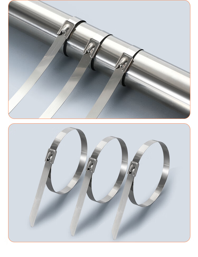 收纳不锈钢扎带304卡扣扎带46mm100mm100根