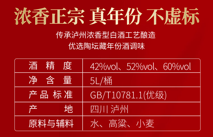 泸旗泸州红高粱酒 纯粮食白酒  散桶花酒酒泡杨梅52度5L装泡药酒杨梅酒泡桂花酒 52度 5L 1桶 洞藏老酒详情图片4