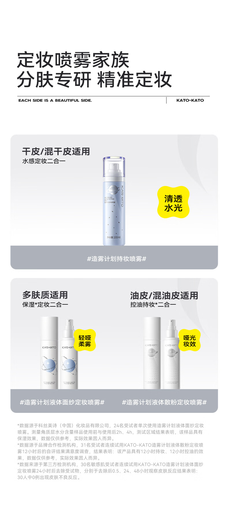 KATO-KATO【38抢购】定妆喷雾持久定妆不易脱妆晕染 定妆喷雾 100ml