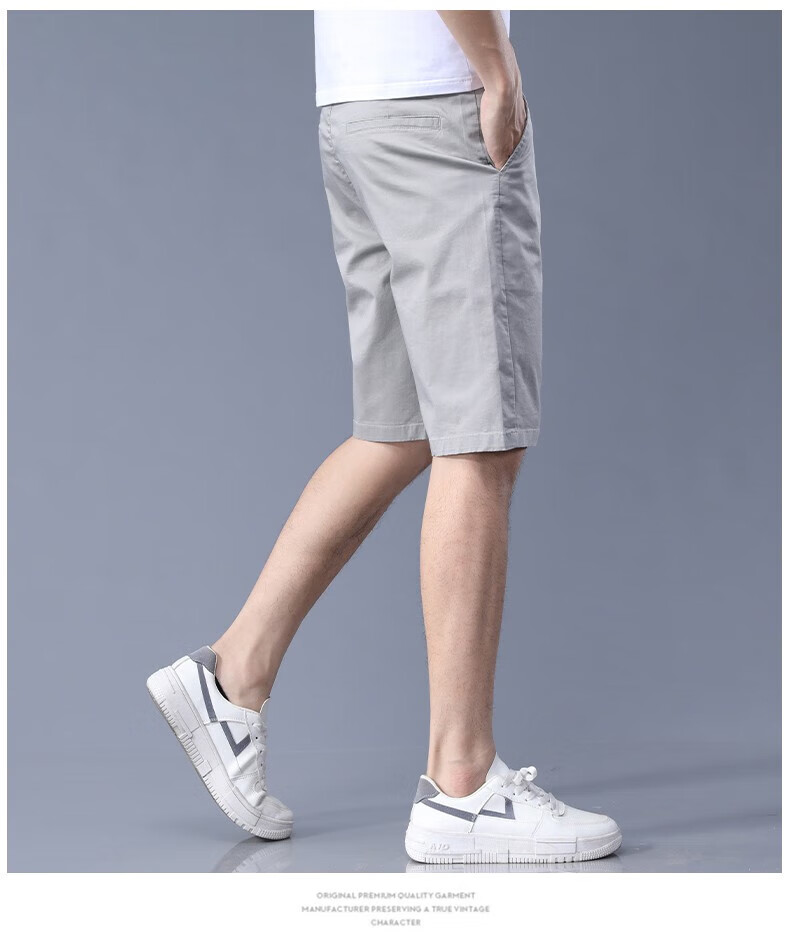Jeanswest Men's Summer Solid Color Casual Versatile Five-Point Shorts New Sports Ice Silk Cool Straight Pants 26