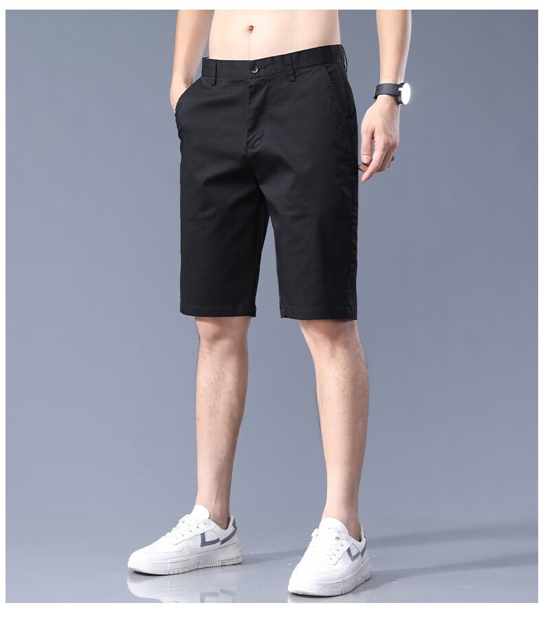 Jeanswest Men's Summer Solid Color Casual Versatile Five-Point Shorts New Sports Ice Silk Cool Straight Pants 29