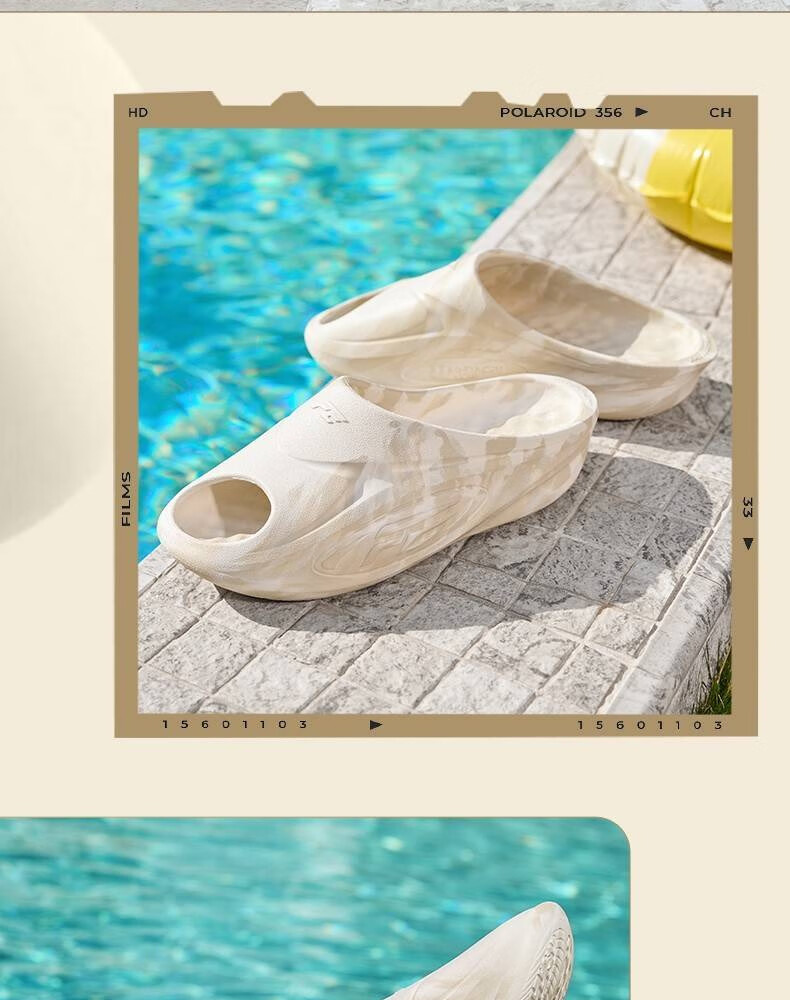 QIAODAN FE Slippers, Men's Shoes, Sports Sandals, Summer Outdoor Casual Slippers, Lightweight Soft-Soled Beach Slippers 22