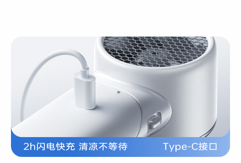 REMAX [New 180° Rotating Air Conditioner Wind], High-Speed Handheld Fan, Mini Portable Desktop USB Fan, Outdoor Neck-Hanging Long Battery Life Personal Fan, Student Dormitory White 25