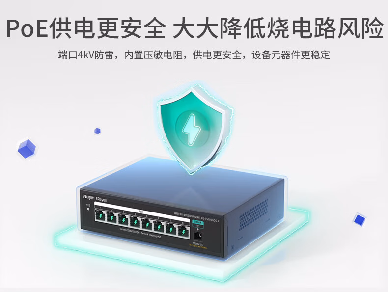 锐捷RG-YS105GDS-P 5口光上联千兆POE交换机 安防监控专用(图11)