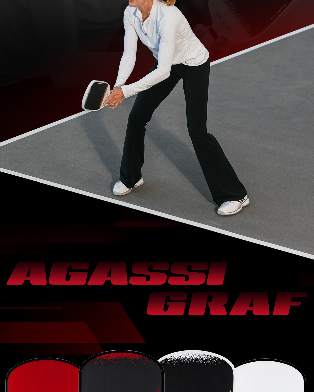 JOOLA Agassi Collaboration Fiberglass Beginner Table Tennis Paddle - Agassi Champion 12mm 3