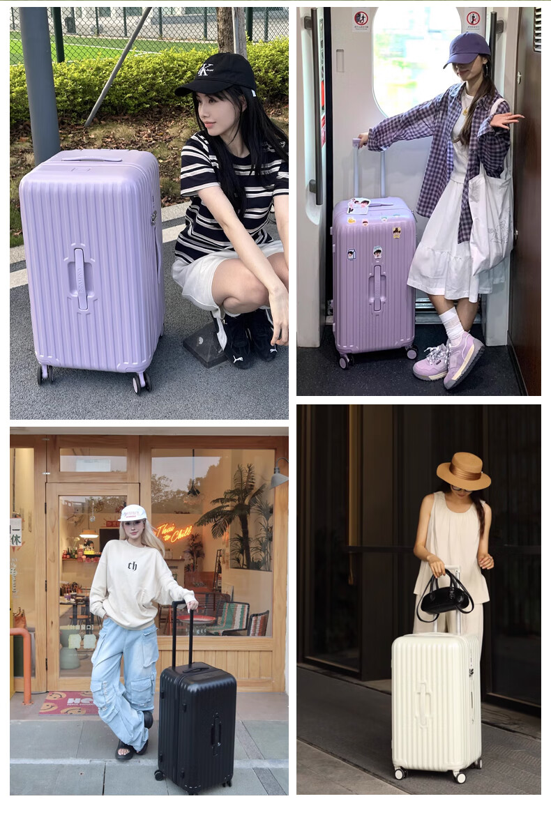 ROAMING Large Capacity Luggage, Thick And Sturdy Travel Suitcase with Wheels And Combination Lock, for Men And Women, Lead Cloud Gray, 24 Inches 3