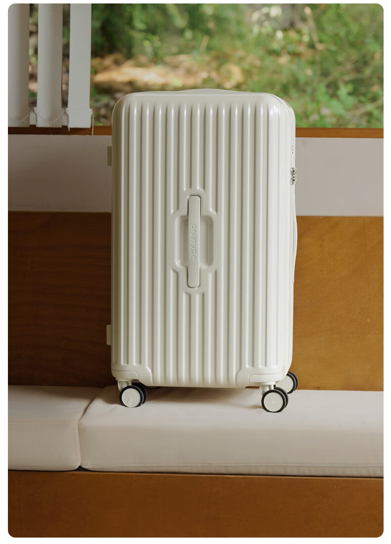 ROAMING Large Capacity Luggage, Thick And Sturdy Travel Suitcase with Wheels And Combination Lock, for Men And Women, Lead Cloud Gray, 24 Inches 2
