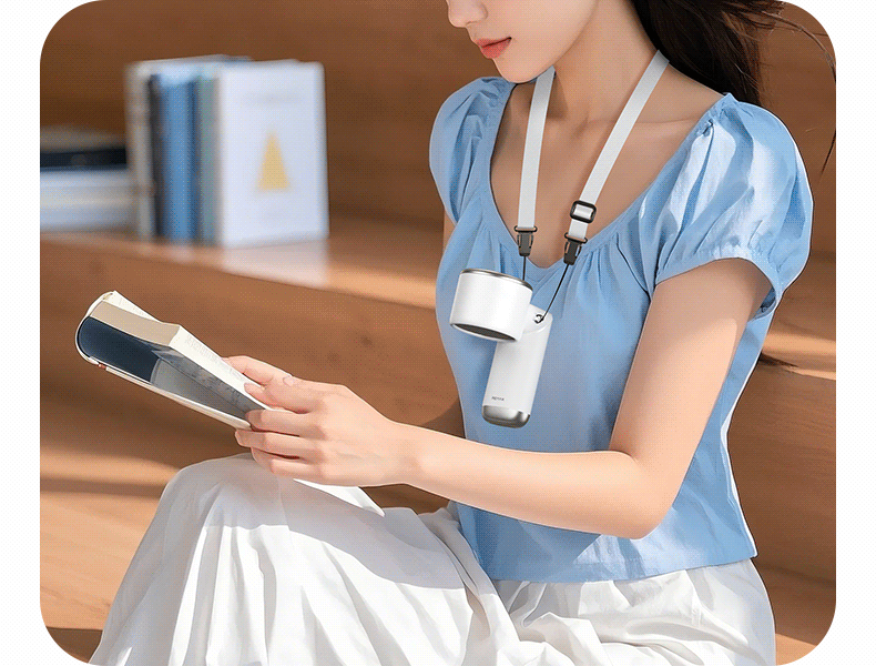 REMAX [First to Introduce 180° Side Rotating Cooling Air] High-Speed Handheld Fan, Mini Portable Desktop USB Fan, Outdoor Neck-Hanging Long Battery Life Personal Small Fan, Powerful Turbo Black 47