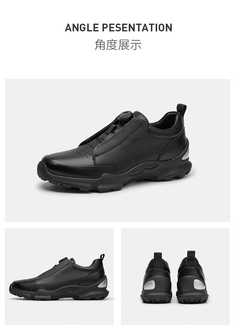 AQUASCUTUM Men's Shoes 2026 Spring New First Layer Cowhide Breathable Business Style Slip-On Casual Shoes Black Size 38 3