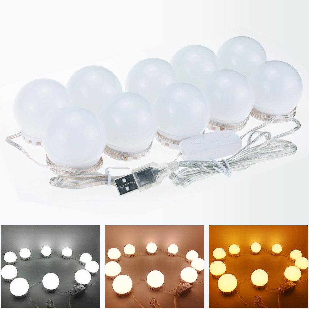 

TOMNEW белый 12 w, TOMNEW LED Vanity Mirror Lights Kit 10 Регулируемая голливудская сумка для макияжа