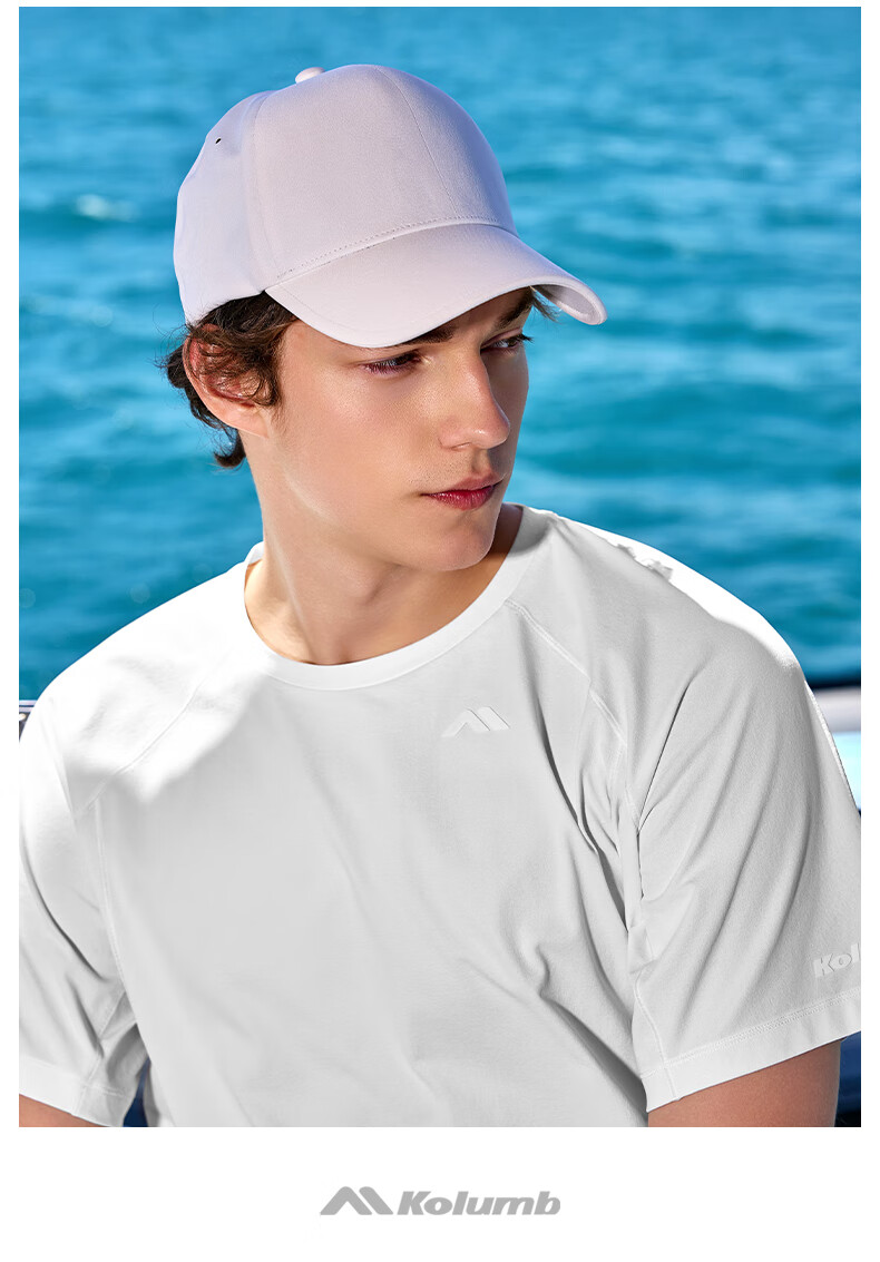 Kolumb Outdoor T-Shirt Couple Summer Breathable Polyester Cotton Blend Crew Neck Short Sleeve Sports Quick-Dry T-Shirt Qingguo Yellow XL 15
