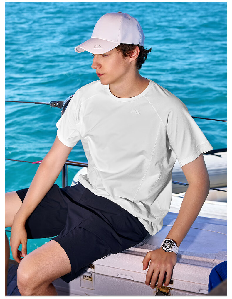 Kolumb Outdoor T-Shirt Couple Summer Breathable Polyester Cotton Blend Crew Neck Short Sleeve Sports Quick-Dry T-Shirt Qingguo Yellow XL 14